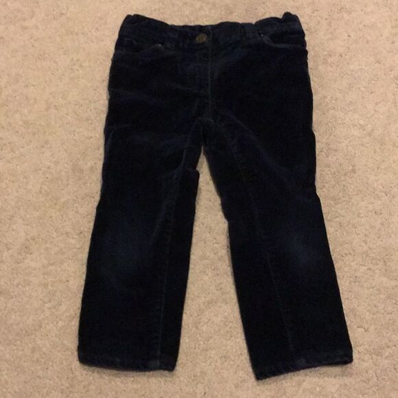 Crewcuts Girls Dark Navy Velvet Jeans - Picture 1 of 5